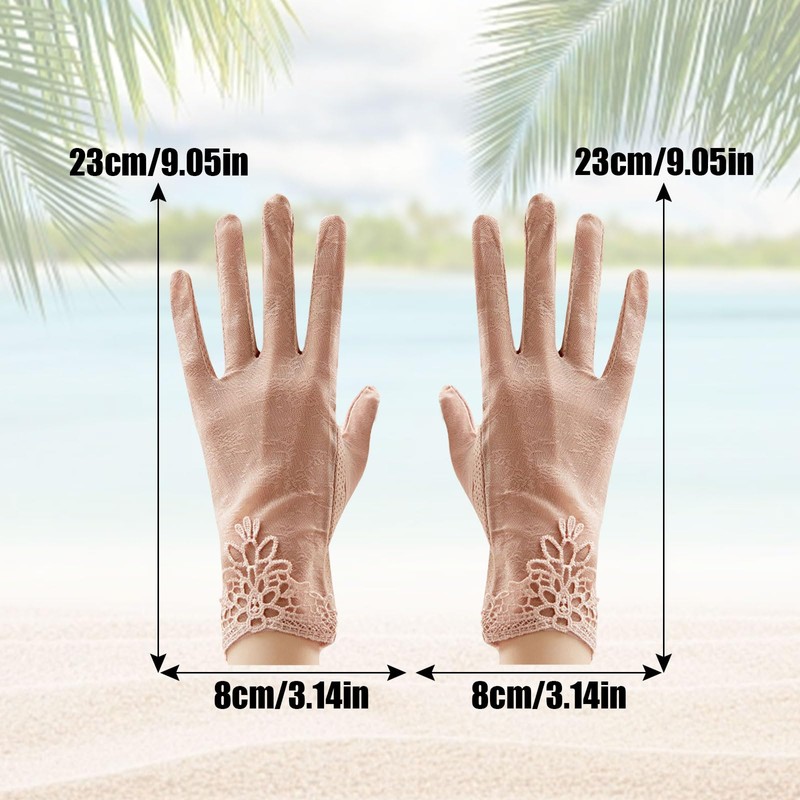 Tidyworm Lace Gloves, Women's, UV Protection, Thin, Cool Feel, Summer