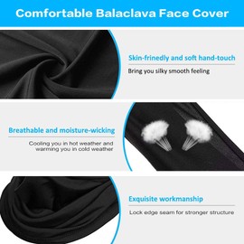 Shauoal Neck Gaiter Face Cover FG01 Elastic Head Wrap Mask for Cycling Running Outdoor Activities-NO Velvet Inner