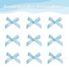 Simplegoal 50 PCS 1.5" Mini Ribbon Bow Light Blue Satin