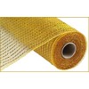 Cinta de malla de poliéster decorativa, 25,4 cm x 76,2 cm (dorado/marrón, lámina dorada)