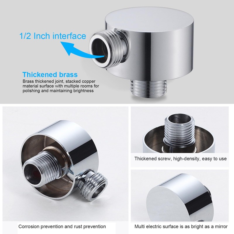 Wall Connection Elbow, Universal Shower Connection Elbow 1/2 Inch Showers