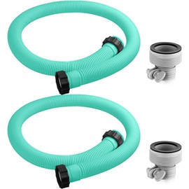 Jadive 2 Pcs Upgrade 1.5" x 59" Pool Hose for Above Ground Pools Pool Pump Replacement Kit Pump Filter Accessories with 2 Type B Hose Adapters(Teal)