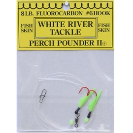 White River Tackle Perch Pounder II - #4 - Glow with Black Head