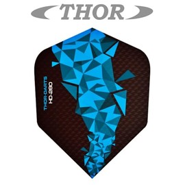 THOR-DARTS®™ Exclusiv-Line: 150 Micron F2 Darts Flights HD-280 Black Dart Flights Extra Long Durable Thickness 150 mic Ultra Strong (Pack of 30) Blue/Blue
