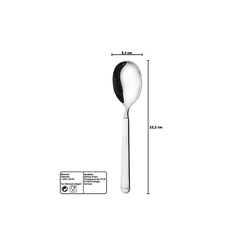 Solingen GEHRING Serving Spoons, Set of 2, Serving Spoons, Made