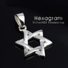Shinjuku Silver Warehouse Hexagram Silhouette Pendant Top, Silver, 925 Star,