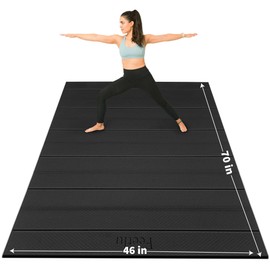 Feetlu Foldable Large Yoga Mat: Extra Thick Workout Mat for Home Gym and Travel - Anti-Slip Folding Exercise Mat for Yoga, Pilates, and More