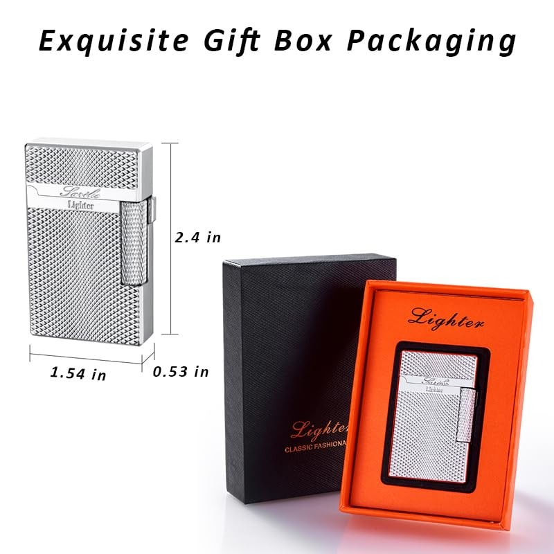 Lighters Soft Flame Lighter Retro Grinding Wheel Traditional Butane Torch