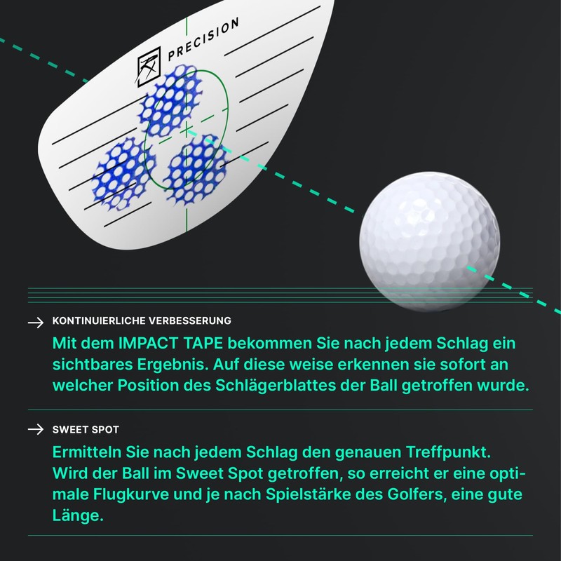 RX PRECISION - Golf Impact Tape - 300 Labels/Label -