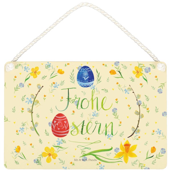 Mr. & Mrs. Panda DIN A4 Decorative Sign Frohe Ostergeschenke,