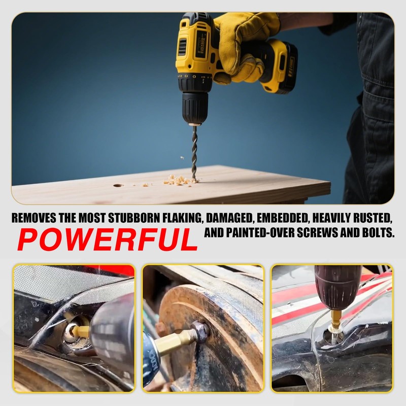 Gifts for Men, 22PCS Upgraded Titanium Damaged Screw Extractor Set