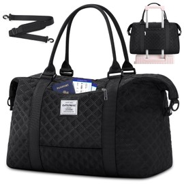 RAINSMORE Sports Gym Bag, Travel Duffle Bag Women, Weekender Bag Carry On Bag for Airplane, Overnight Shoulder Bag with Wet Pocket,Hospital Bag with Shoulder Strap, Duffel Bag for Travel, Gym, Yoga