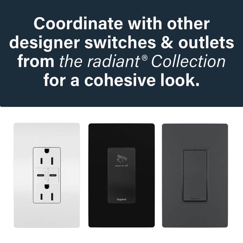 Legrand radiant RSWV203 20 Amp Wave Touchless Motion Sensor Light,