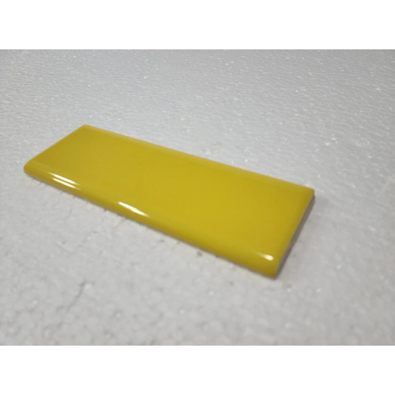Daltile Sunflower Yellow Ceramic Tile Bullnose Backsplash Curved Edge Subway