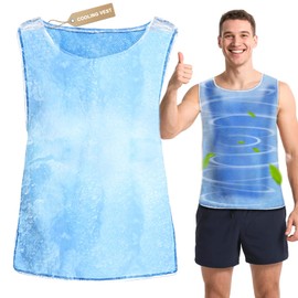 Cooling Ice Vest for Men Women - PVA Mesh Dual Wear Evaporative Cool Vest with Reflective Strips for Running, Cycling, Gardening, Warehouse Work and Outdoor Activities in Hot Weather Blue