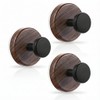 Wreath Hangers for Front Door, 3-Pack Walnut Adhesive Hooks