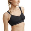CAREFIX Anna Zip Front Post-Op Comfort Bra (3270),Large,Black