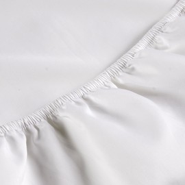 Christy Single Deep Fitted Sheets | 400TC Luxury Bedding | White | 100% Cotton Sateen | Soft Silky Bed Linen