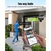 Solar Security Camera Outdoor Wireless, Triple Lens PTZ Camera, 360°