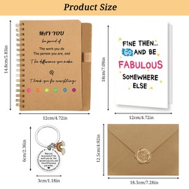 Inspirierend Mitarbeiter Spirale Notizblock Dankeschön Geschenke Kollegen Neuanfang Karte mit Schlüsselanhänger Lustige Abschiedsgeschenk für Arbeitskollegen Kollegen Kollegin Freunde Ruhestand