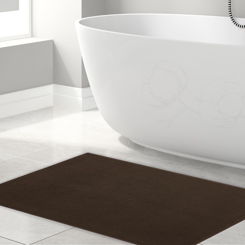 Hammetex 100% Cotton Non-Slip Bath Mat, 43 x 61 cm