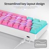 surmen surmen 65% Percent Gaming Keyboard Mechanical with Linear Red