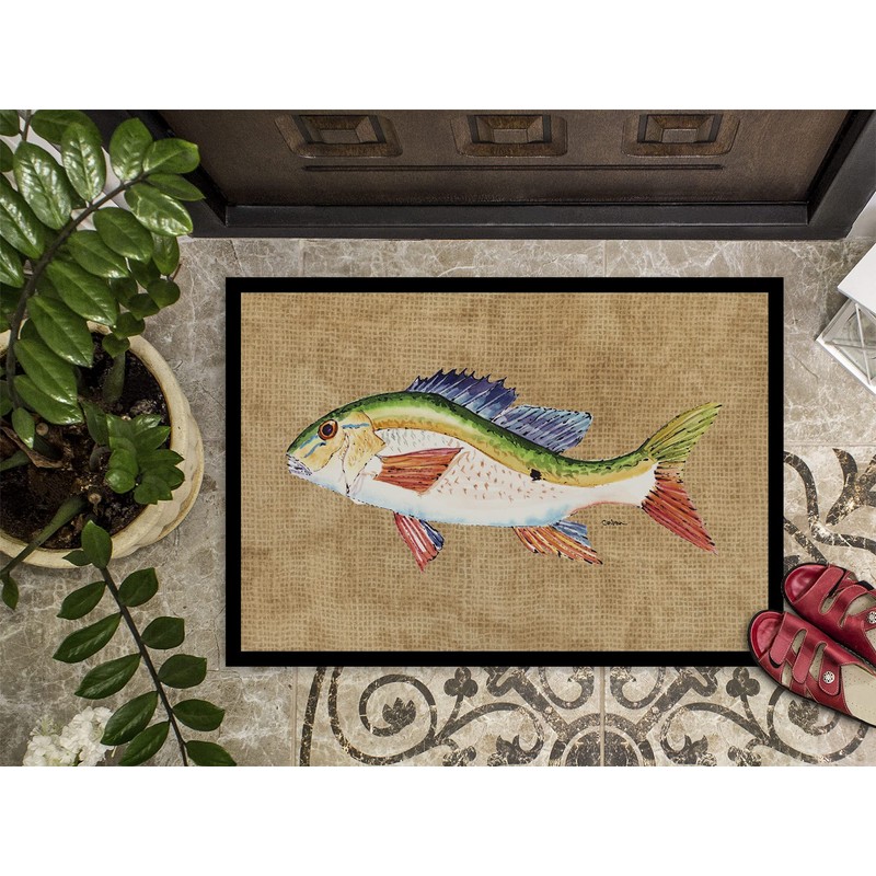 Caroline's Treasures 8816JMAT Rainbow Trout Doormat 24x36 Front Door Mat