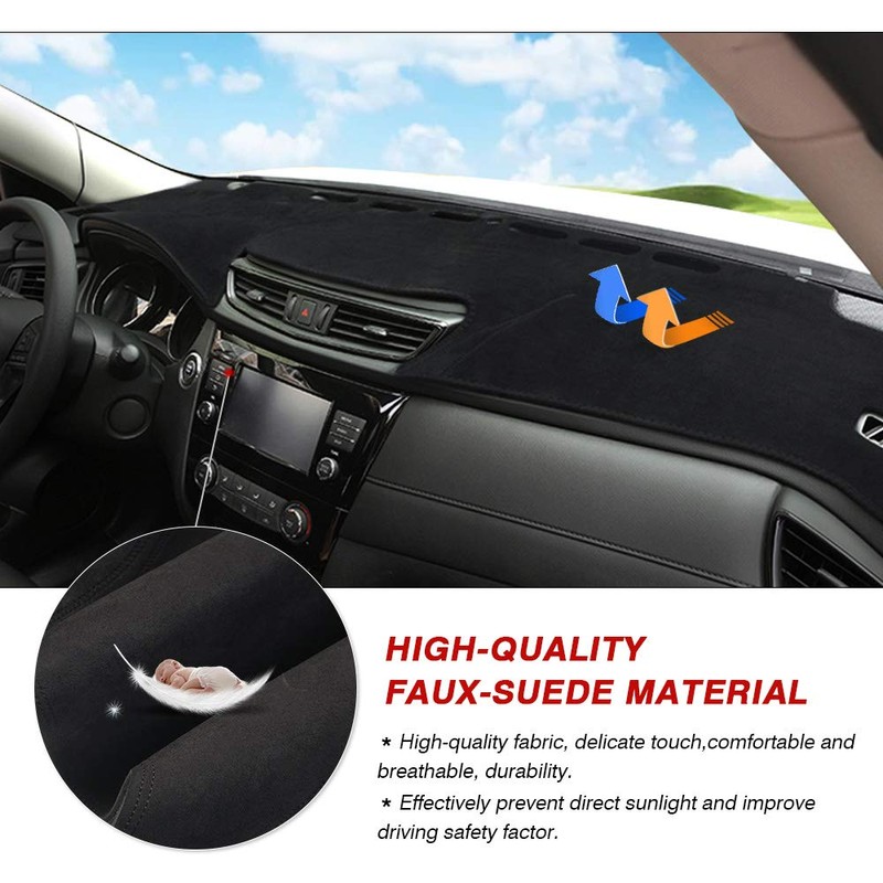 CARTIST Dashboard Cover Mat for 2014-2018 2019 2020 Nissan Rogue