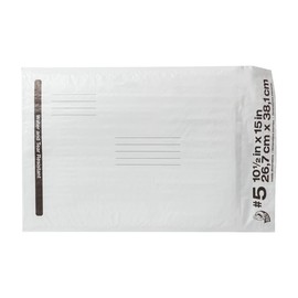 Duck Brand #5 Poly Bubble Mailer - White, 25/pk, 10.5" x 15"