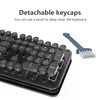 Wireless Keyboard and Mouse Combo, Retro Typewriter Style Keyboard with