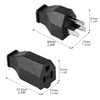 QWORK 20 Pieces Extension Cord Plug Replacement Set – Includes
