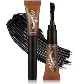 Tattoo Eyebrow Tint, Semi-Permanent Colour Eye Brow Dye, Waterproof Eyebrow Tattoo Peel Off Gel, Lasts Up To 3 Days, Long-Lasting Eye Brow Colours for Women - Espresso