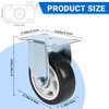 4 Inch Industrial Plate Casters, 2 Rigid & 2 Locking