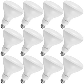 Luxrite BR40 LED Light Bulbs, 85W Equivalent, 3000K Soft White, Dimmable, 1100 Lumen, LED Flood Light Bulb, 14W, E26 Medium Base, Indoor/Outdoor - Perfect for Office and Recessed Lighting (12 Pack)