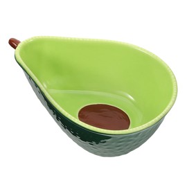 Cabilock Avocado Shaped Ceramic Bowl for Salad Fruits Desserts and Appetizers 7.48X5.11X2.67 Inches Lightweight Serving Dish for Parties Family Gatherings and Restaurants
