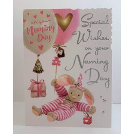 Jonny Javelin Baby Girl Special Wishes On Your Naming Day Card