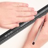 Metal Ruler, 30cm Black Metal Ruler for Cutting, Precision Measuring