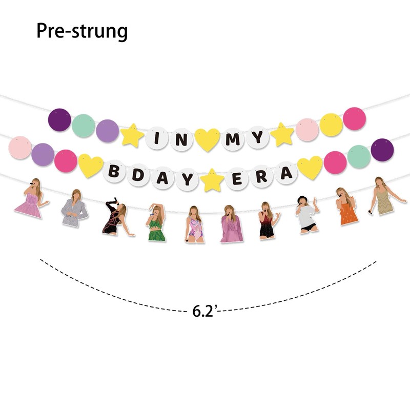 lawfly Pre-strung In My Birthday Era Banner Friendship Bracelet Garland