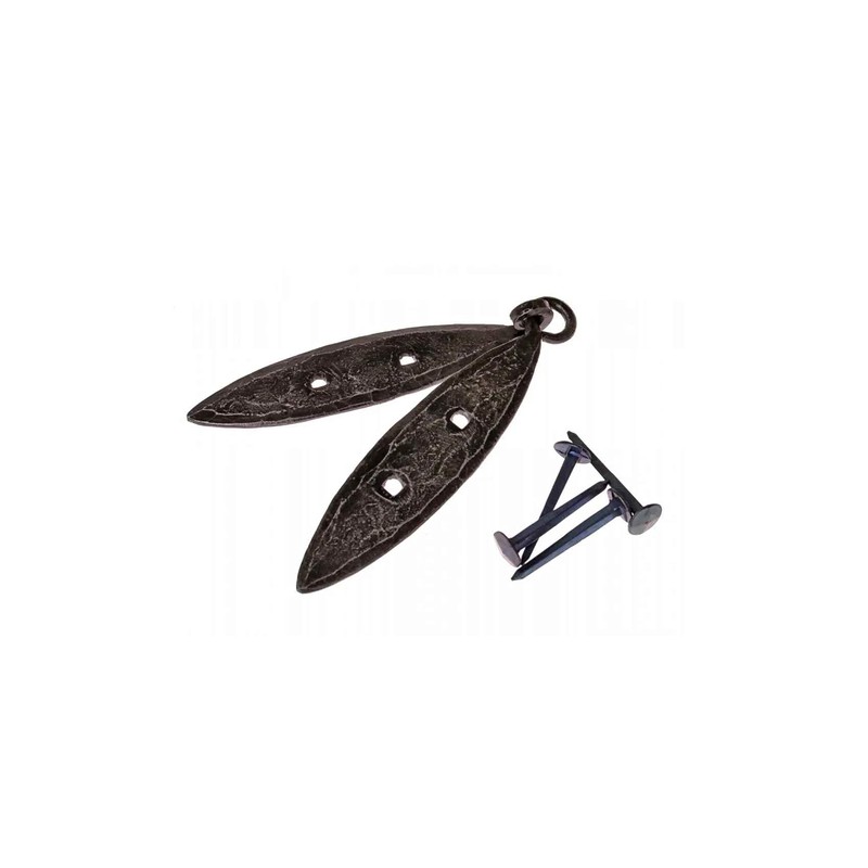 Forged Medieval Iron Leaf Hinge with Nail for Roman /