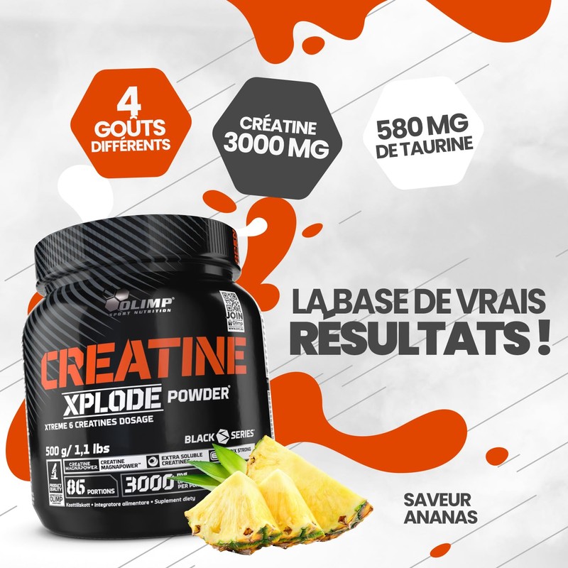 Olimp Labs Creatine Xplode Powder, Pineapple Flavour, 500 g