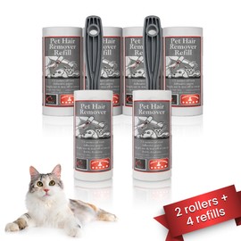 CARASELLE Pet Hair Remover Refills + Pet Hair Remover Roller, Lint Rollers for Pet Hair, Sticky Roller for Clothes Pet Hair Remover Washing machine, Dog Hair Remover Cat Hair Roller Lint Roller Refill