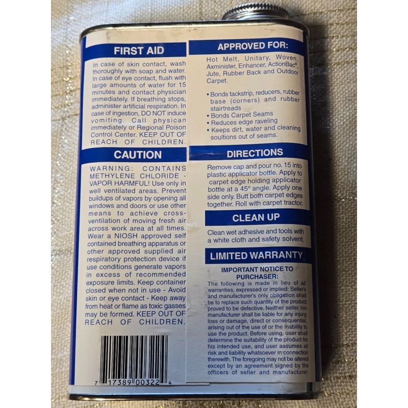 Anchor New Anchor 15 Seambond 1 Quart Carpet Seam Fast