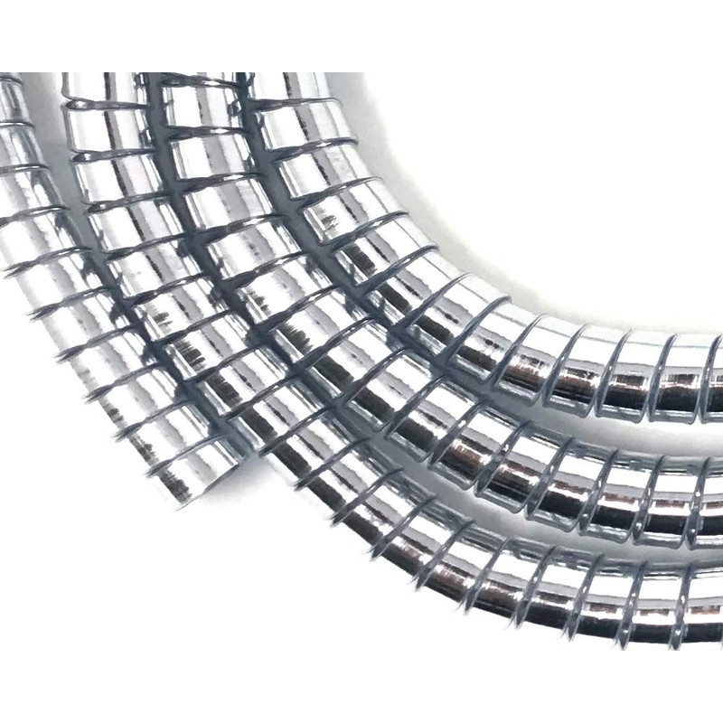 Motorcycle Protective Chrome Spiral Wrap for Cable Wire Tidy Hose
