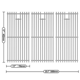 jkxoo 17’’ Stainless Steel Cooking Grates for Charbroil Commercial Infrared 463355220 463242516 463242515 463243016, Cooking Grids for Weber Spirit E/S-310, 320, 330, G466-0025-W1A Replacement Parts