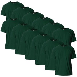 Gildan Adult Ultra Cotton T-Shirt, Style G2000, Multipack, Forest Green (12-Pack), X-Large