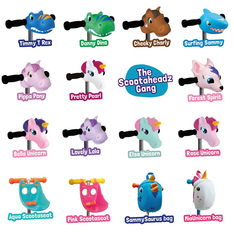 Scootaheadz Roller Einhornkopf: Scooter Kopf Zur Personalisierung Von Kinder Tretrollern