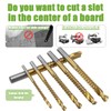 Bestgle 6 Pcs Titanium Coated HSS Twist Drill Bits Serrated