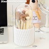 VNIMTI Rotating Makeup Brush Holder with Lid, Makeup Brush Organizer