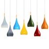Modern Teardrop Shaped Yellow Pendant Light Shade Industrial Hanging Ceiling
