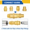 10PACK GUOFIS Brass Pipe Fitting,1/2" Male Adapter(5 Pack)+1/2" Female Adapter(5